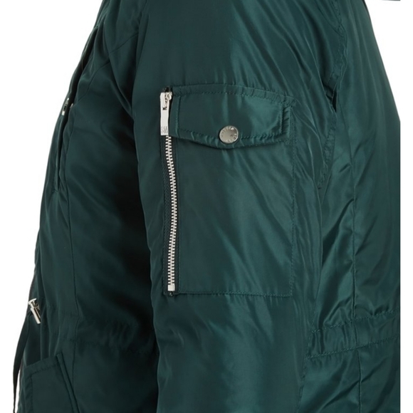 Steve Madden Hunter Green Hooded Anorak Jacket - Picture 2 of 4